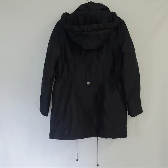 A.n.a Black Hooded Coat Jacket w/ Pockets - Picture 3 of 6